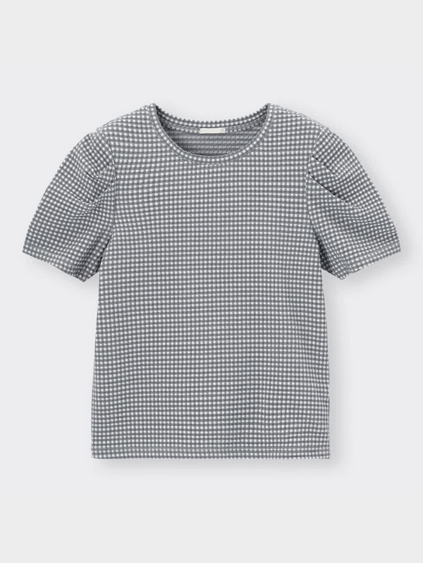 タックスリーブT(半袖)(ギンガム)Q