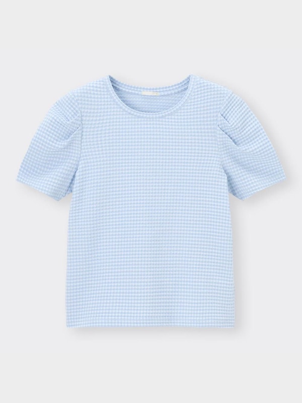 タックスリーブT(半袖)(ギンガム)Q