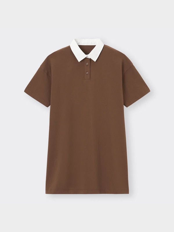 バイカラーポロミニワンピース(半袖)Q