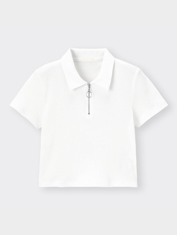 リブハーフジップコンパクトT(半袖)NT+E