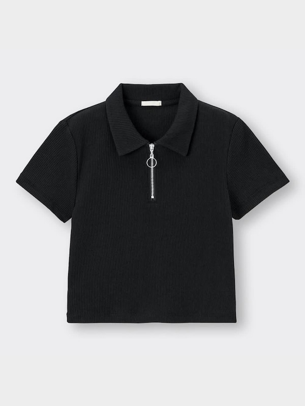 リブハーフジップコンパクトT(半袖)NT+E