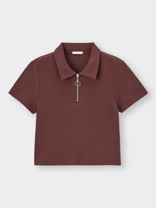 リブハーフジップコンパクトT(半袖)NT+E