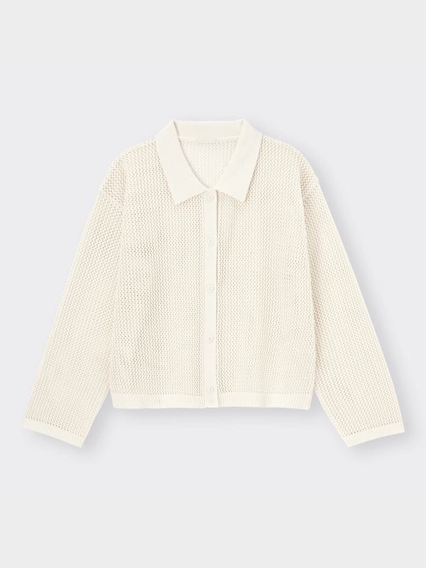 メッシュカーディガン(長袖)NTQ+E