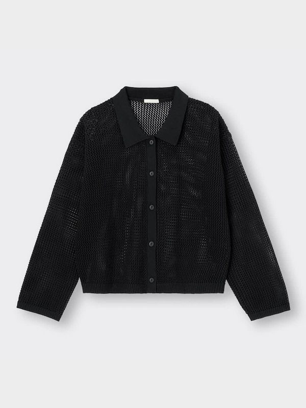 メッシュカーディガン(長袖)NTQ+E