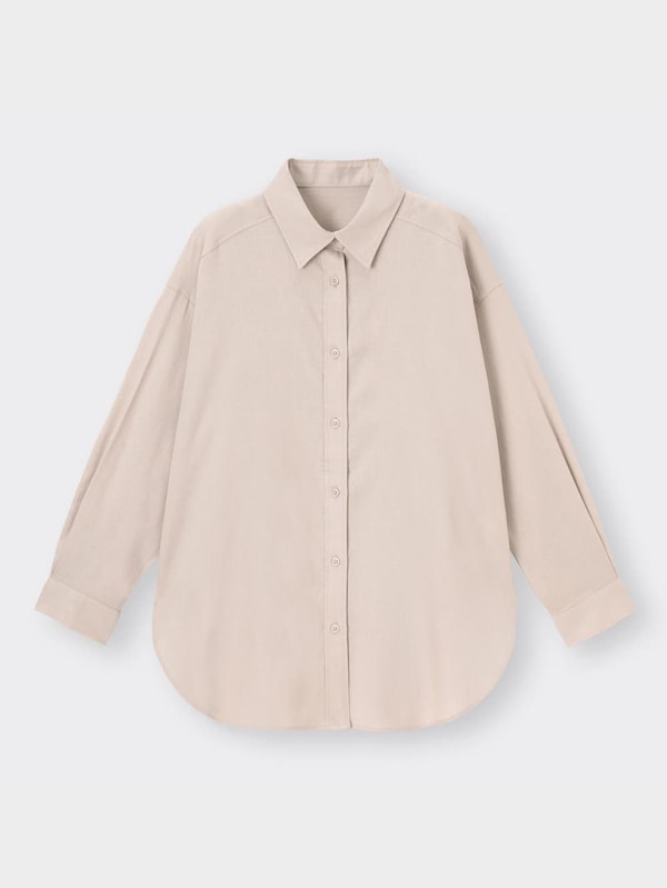 リネンブレンドオーバーサイズシャツ(長袖)RS+E