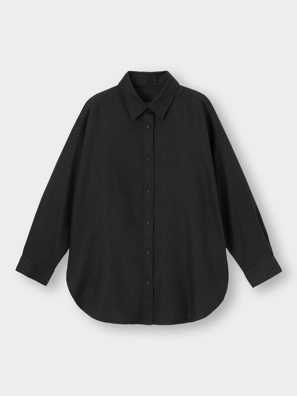 リネンブレンドオーバーサイズシャツ(長袖)RS+E