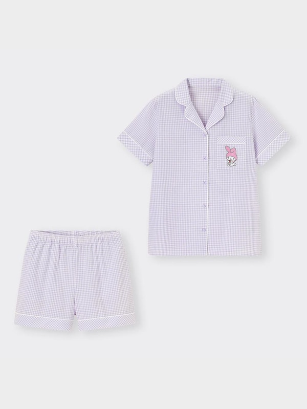 コットンパジャマOSA半袖ショートパンツ+EC SANRIO CHARACTERS