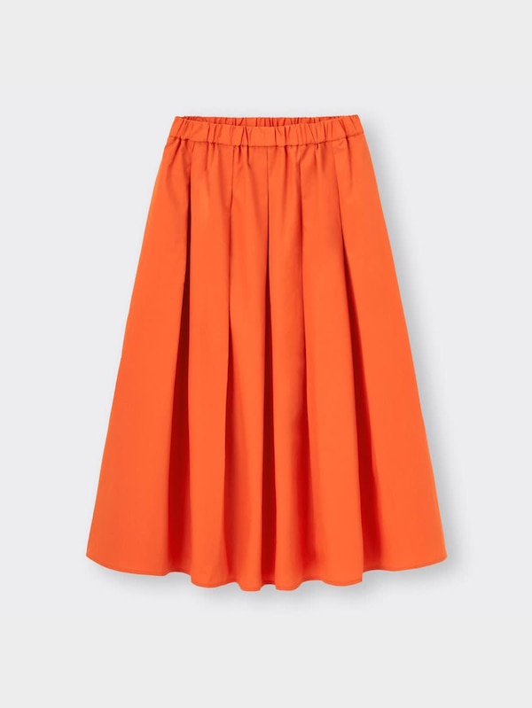 タックフレアカラーミディスカート