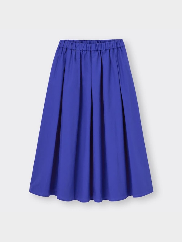 タックフレアカラーミディスカート