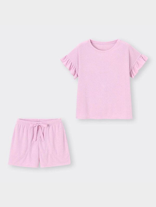 コールドフィールパイルラウンジセット(半袖&ショートパンツ)