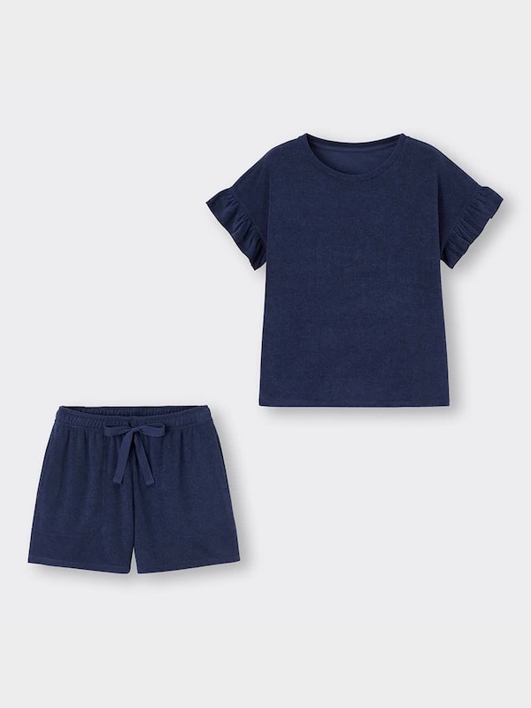 コールドフィールパイルラウンジセット(半袖&ショートパンツ)