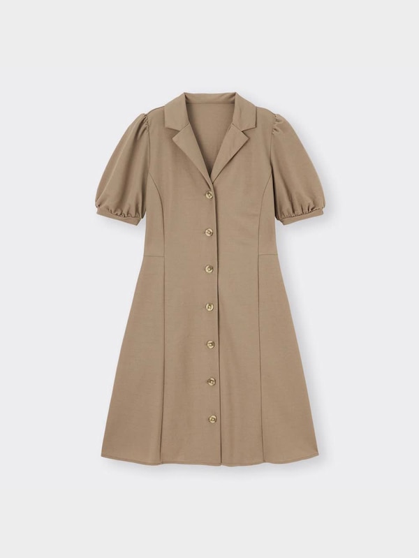 フロントボタンミニワンピース(半袖)