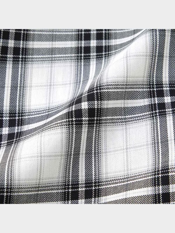 ダブルボタンチェックシャツ(半袖)YG+X