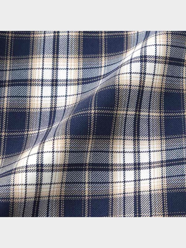 ダブルボタンチェックシャツ(半袖)YG+X