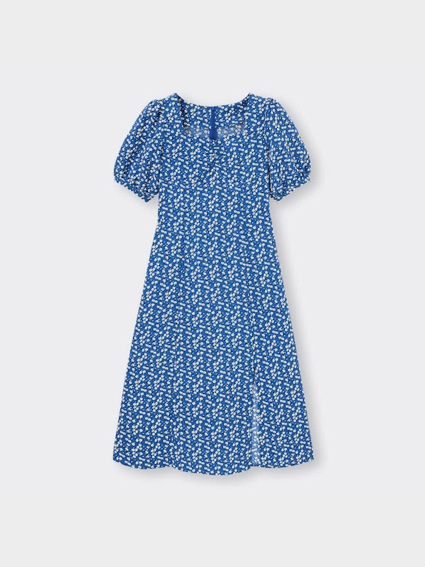 フラワープリントスリットワンピース(半袖)YG+X