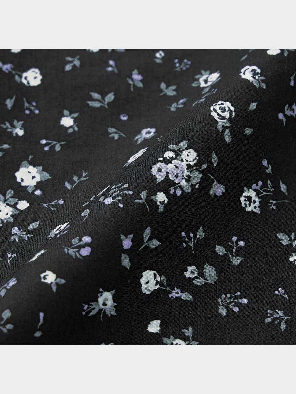 GU公式 | フラワープリントフリルネックブラウス(半袖)YG+X