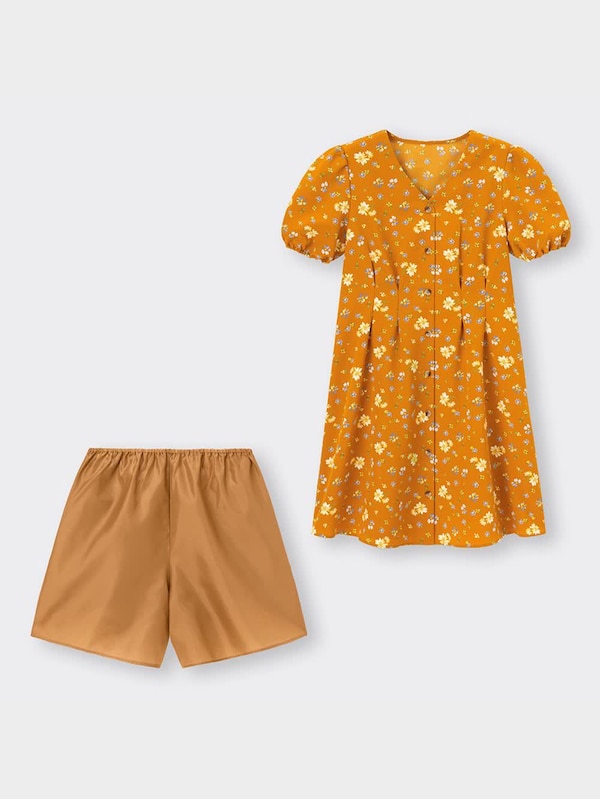 フラワープリントミニワンピース(半袖)YG+X