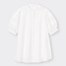 バンドカラーボリュームスリーブシャツ(5分袖)Z+E-OFF WHITE