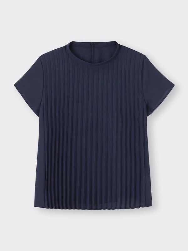 フロントプリーツブラウス(半袖)Z+X