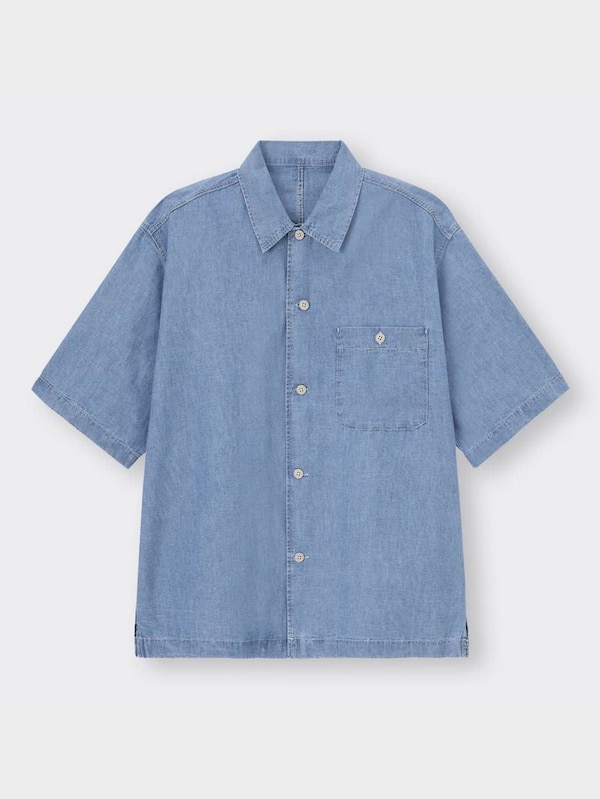 デニムオーバーサイズワークシャツ(5分袖)