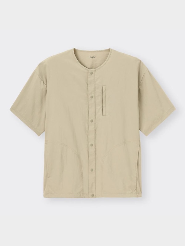 UVカットナイロンリラックスフィットシャツ(5分袖)GA+X(セットアップ可能)