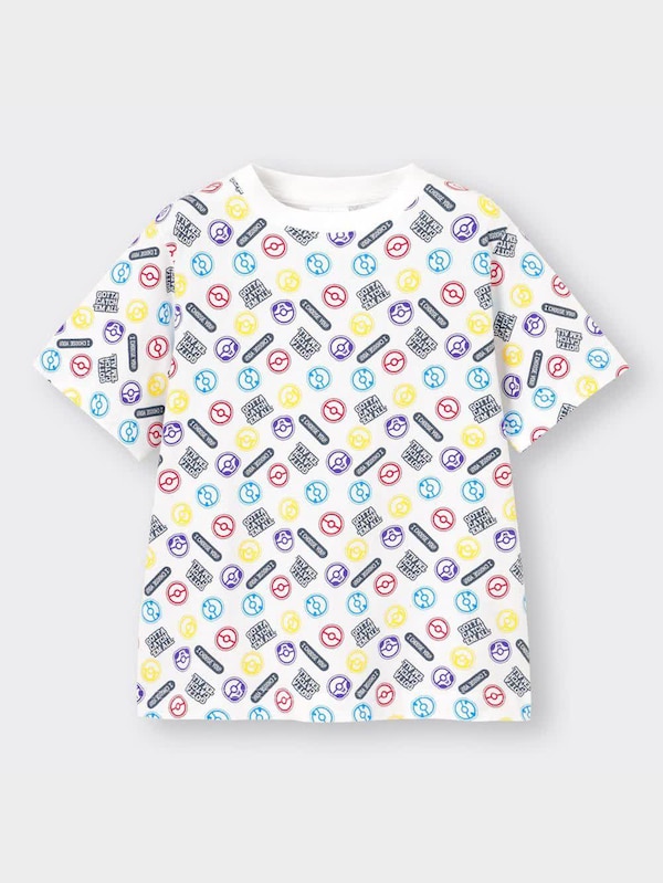 KIDS(男女兼用)グラフィックT(半袖) Pokemon 4(モンスターボール)