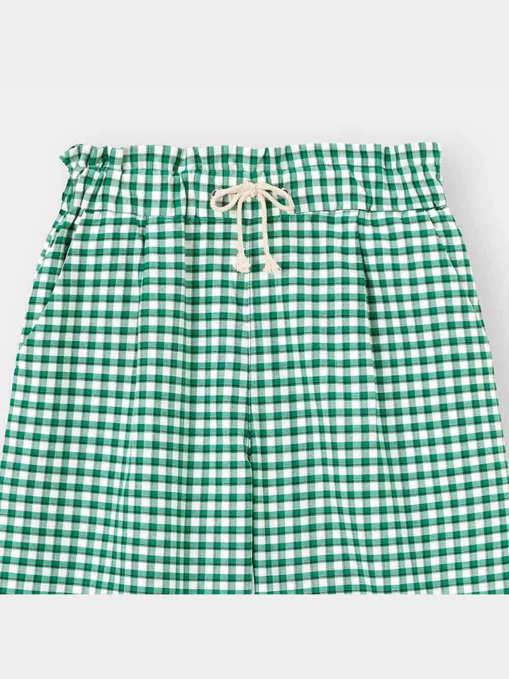 BTS確認用 GU公式 | GIRLSサスペンダー付きワイドパンツ(チェック)