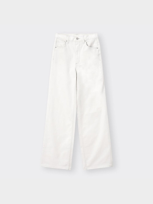 ハイウエストセミワイドジーンズ+EC(丈長め82cm)