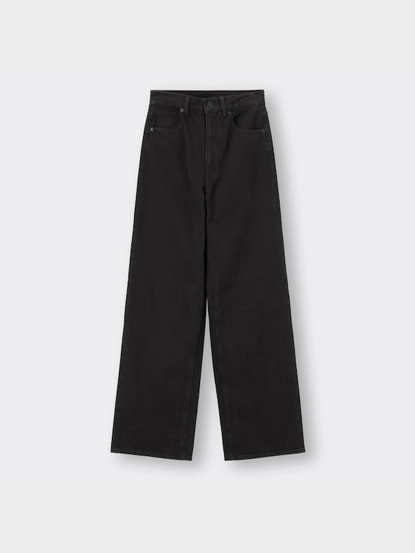 ハイウエストセミワイドジーンズ+EC(丈長め82cm)