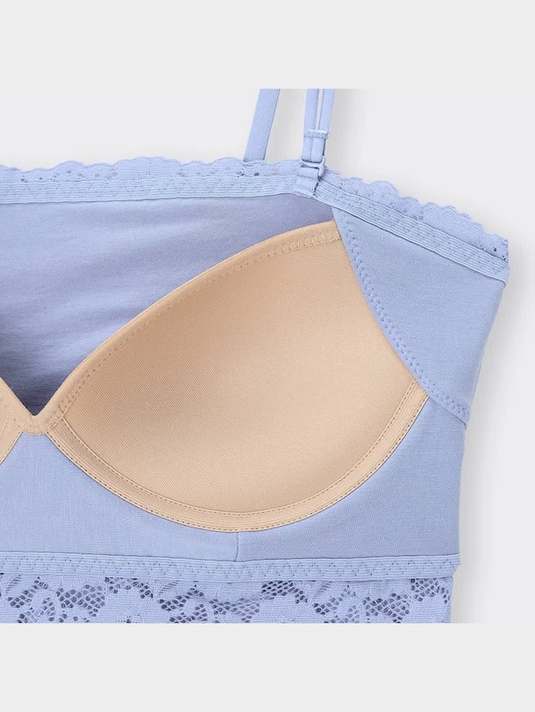 ナチュラルサポートブラ(ノンワイヤー)(レースB)+E