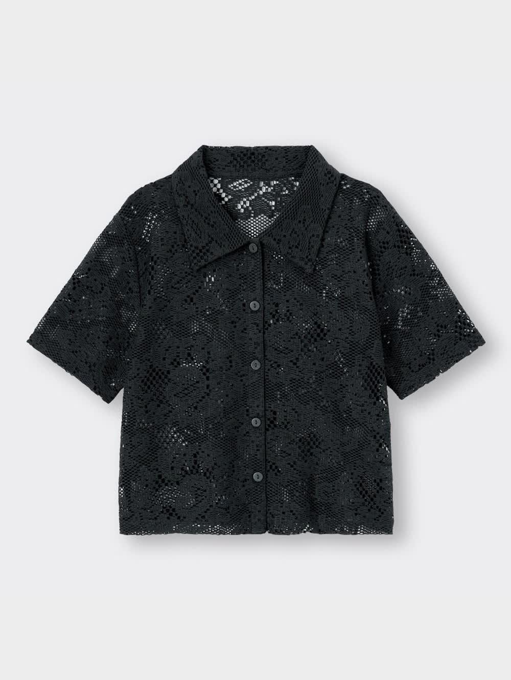 GUのオープンカラーシャツ(5分袖)(バンダナ) | StyleHint