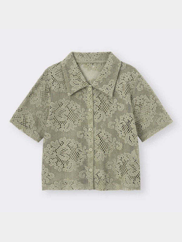 レースコンパクトシャツ(半袖)