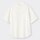 リネンブレンドリラックスフィットバンドカラーシャツ5分袖OSB+EC-WHITE