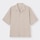 カラーステッチオープンカラーシャツ(5分袖)-GRAY
