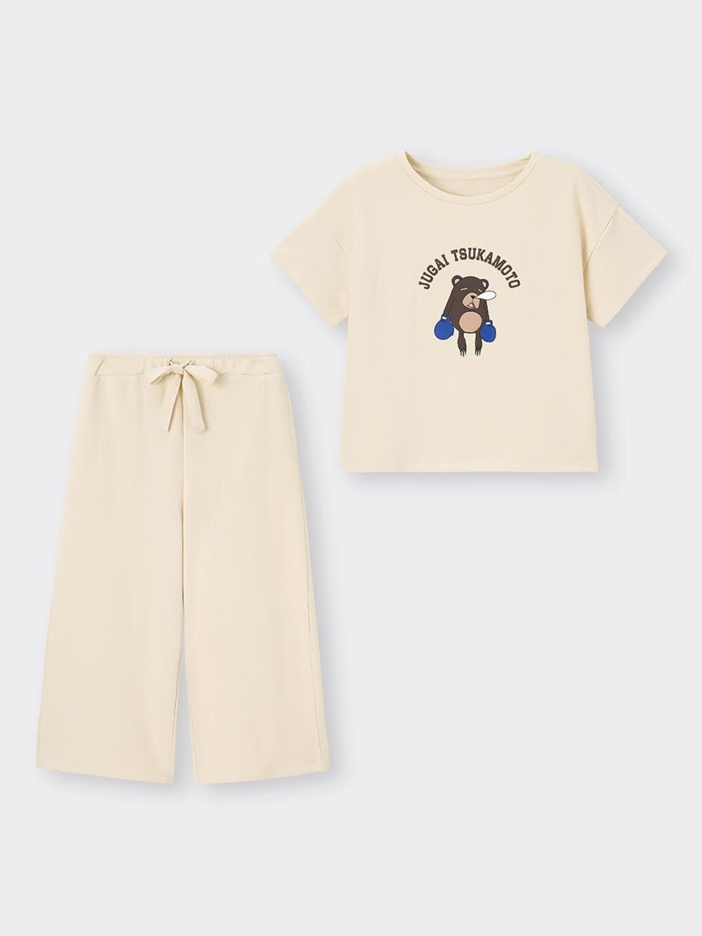 GU公式 | ラウンジセット(半袖&クロップドパンツ) JUJUTSU KAISEN 2 GU公式 | ラウンジセット(半袖&クロップドパンツ) JUJUTSU KAISEN 2