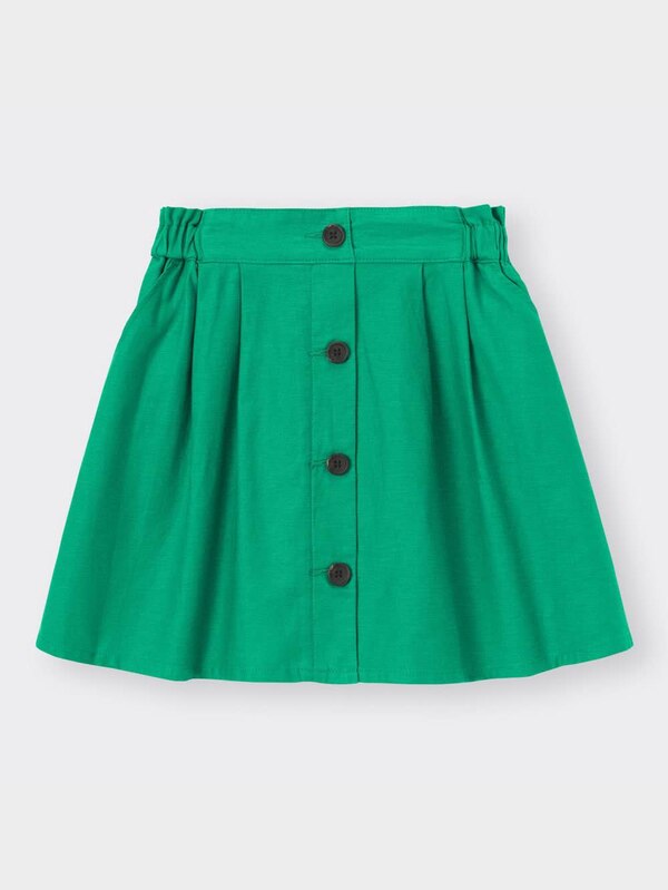 GIRLSリネンブレンドフロントボタンスカート+X
