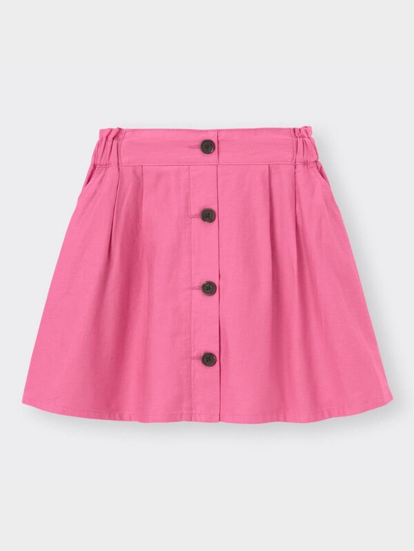 GIRLSリネンブレンドフロントボタンスカート+X