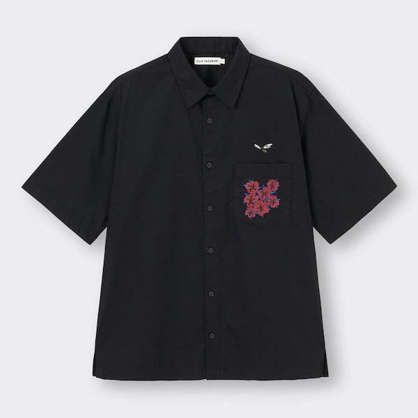 リラックスフィットシャツ(5分袖) FILIP PAGOWSKI 2-BLACK