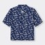 オープンカラーシャツ(5分袖)(アロハ)-NAVY