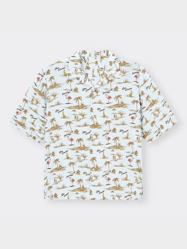 オープンカラーシャツ(5分袖)(アロハ)