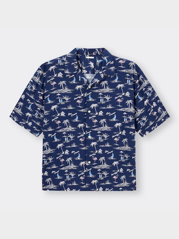 オープンカラーシャツ(5分袖)(アロハ)