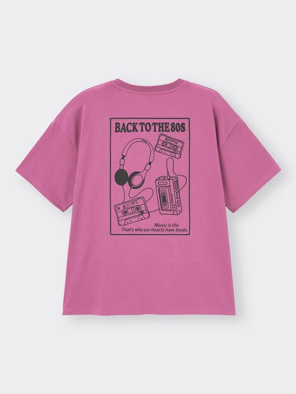 GIRLSビッグT(半袖)(バックイラスト)JR+E