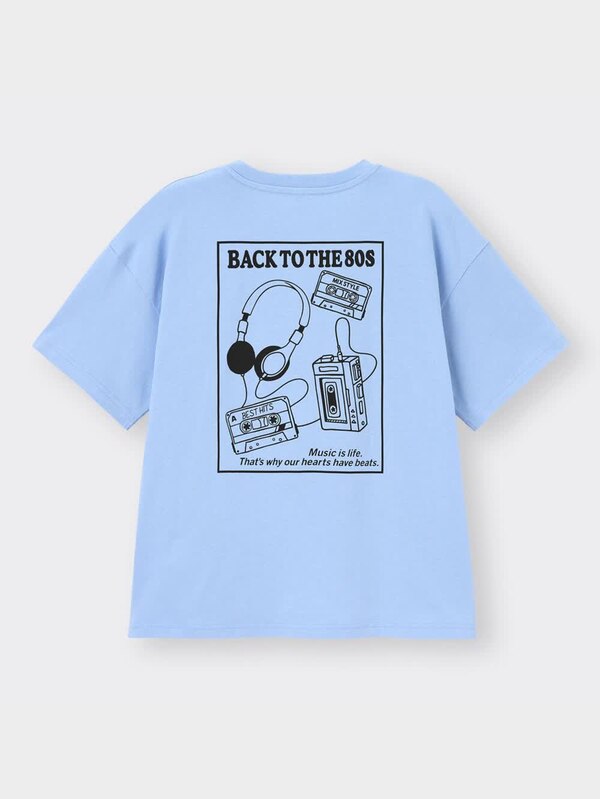 GIRLSビッグT(半袖)(バックイラスト)JR+E