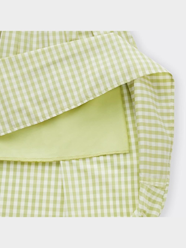 タックフレアミディスカート(ギンガム)