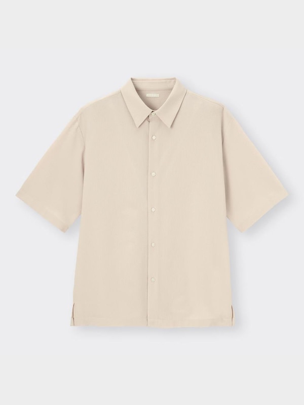 シアサッカーリラックスフィットシャツ(5分袖)SW+X(セットアップ可能)