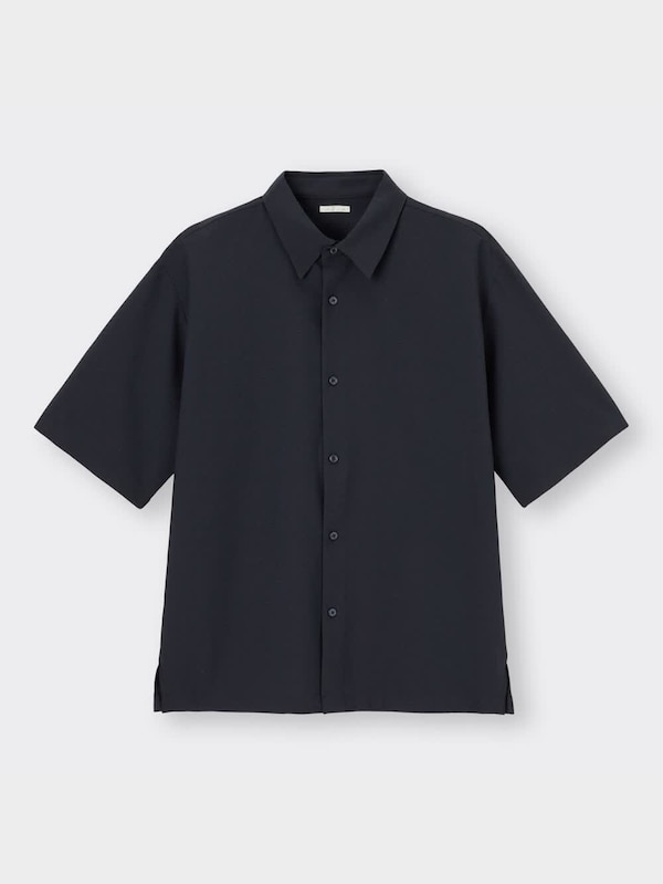 シアサッカーリラックスフィットシャツ(5分袖)SW+X(セットアップ可能)