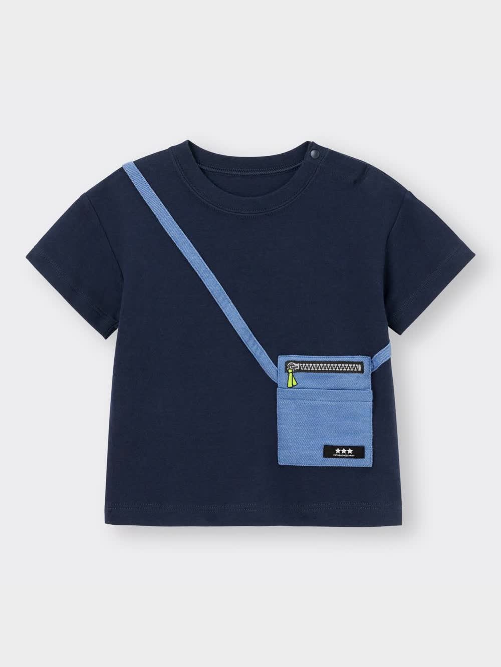 GU公式 | BABY(TODDLER)BOYSバッグモチーフT(半袖)(キッズ)