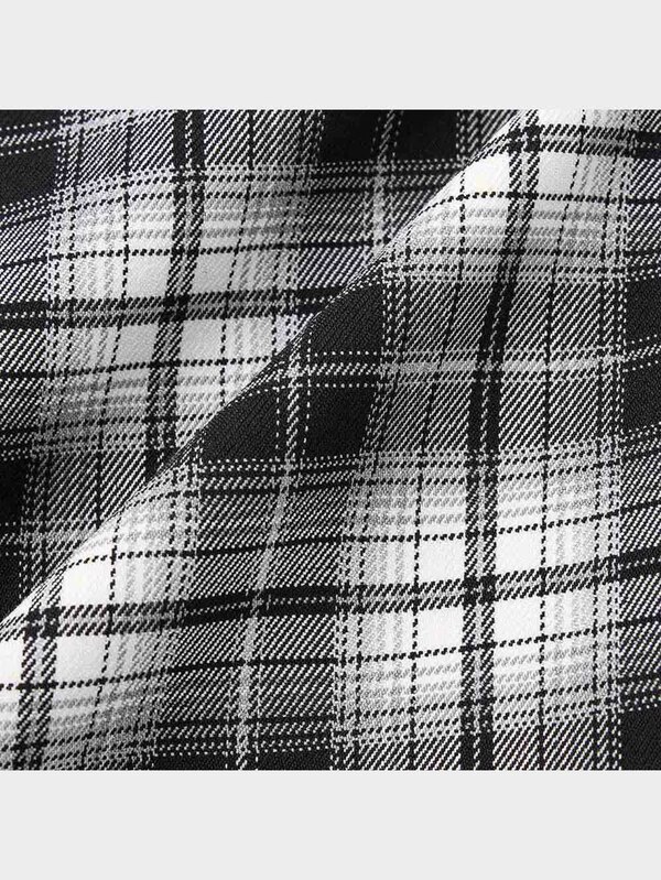 チェックストレートパンツYG+X