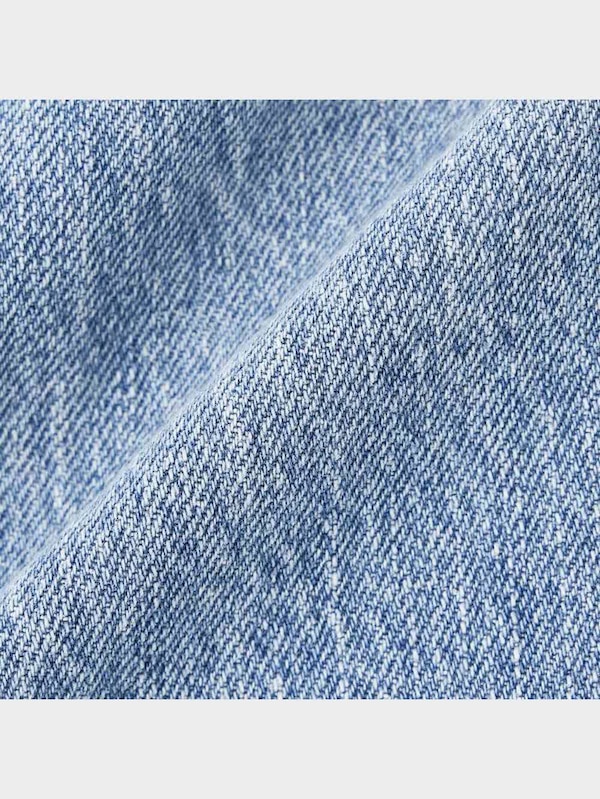 ハイウエストセミワイドジーンズ(クラッシュ)