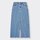 デニムスリットナローロングスカート(丈標準89～96cm)-BLUE